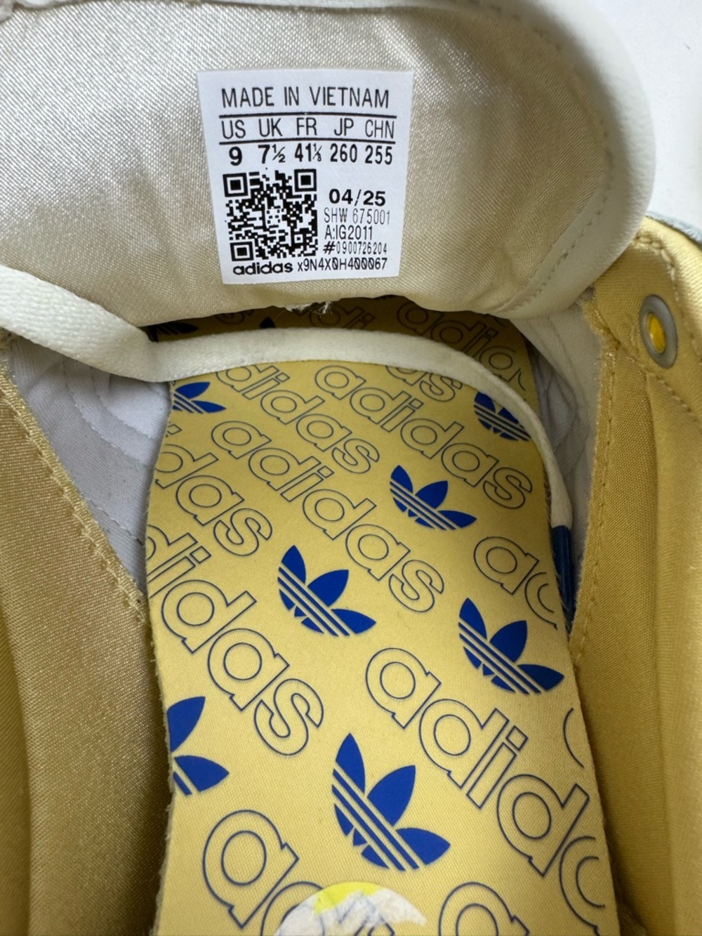 Adidas Originals Japan Women’s Sneaker in Cream and Yellow Size 9 NEW - Picture 15 of 16